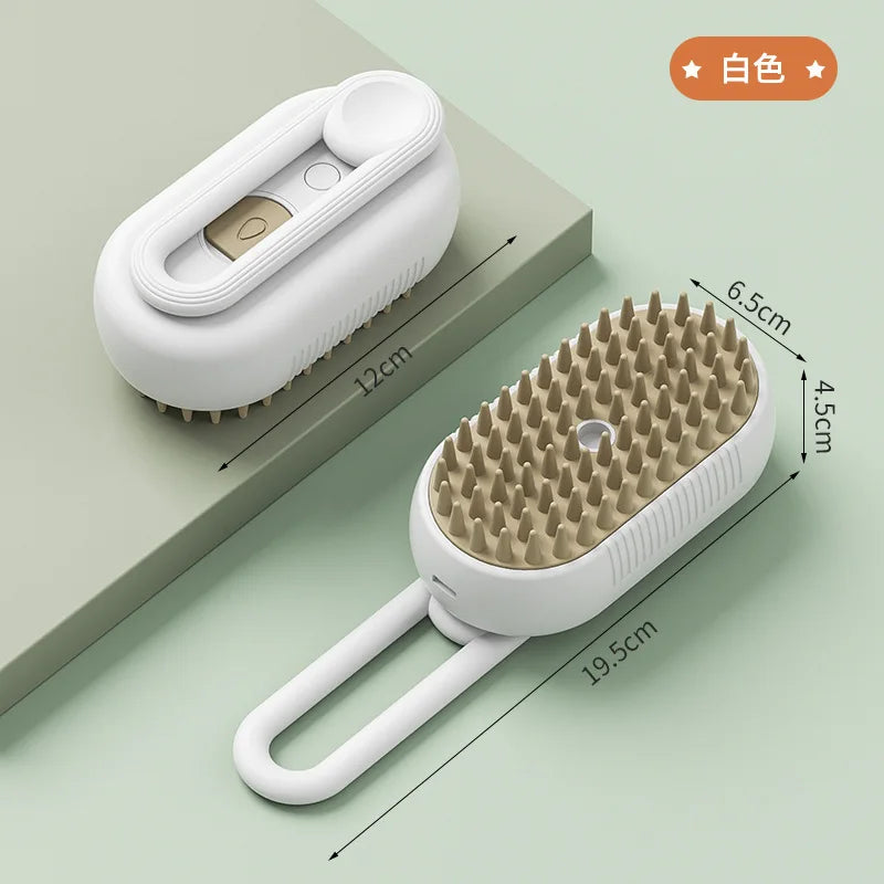Electric Steam Hair Brushes for Pet Grooming, Cat Hair Comb, Steamy Brush, Massage