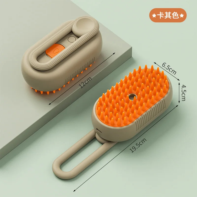 Electric Steam Hair Brushes for Pet Grooming, Cat Hair Comb, Steamy Brush, Massage