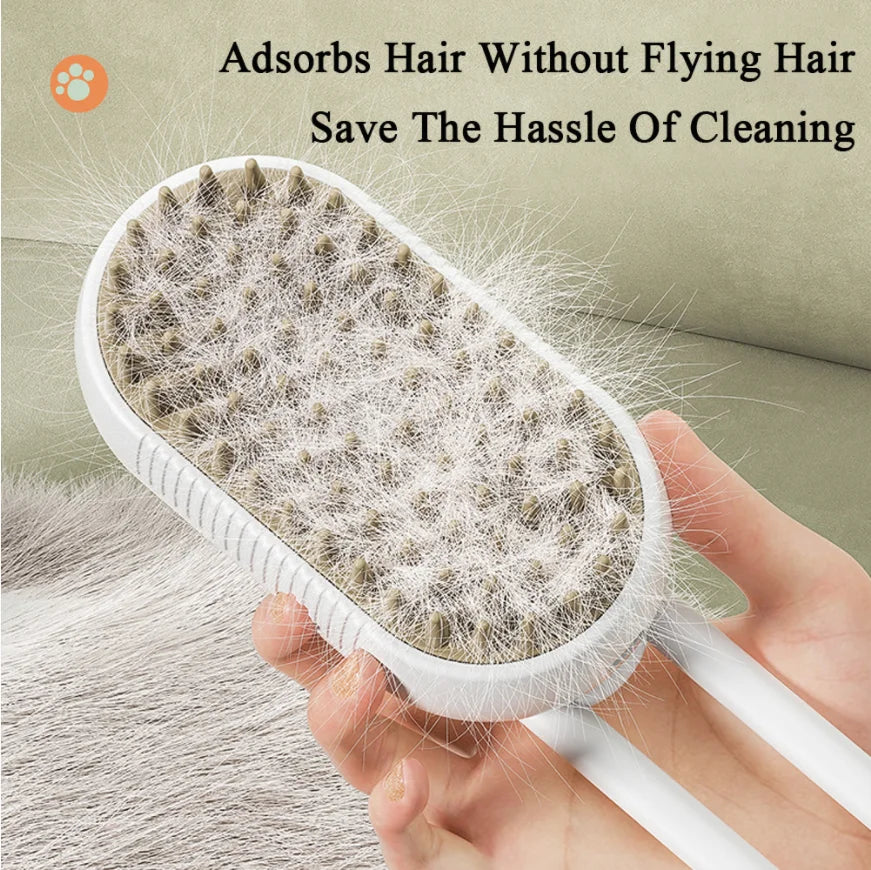 Electric Steam Hair Brushes for Pet Grooming, Cat Hair Comb, Steamy Brush, Massage